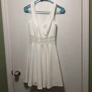 White dress with laced waist